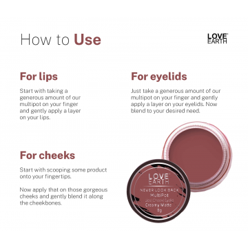 Love Earth: Lip & Cheek Tint - Never Look Back - 8gm