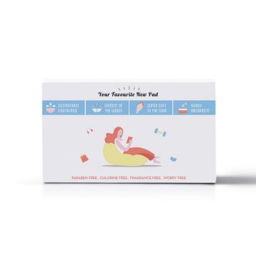 Plush: 100% Pure US Cotton Ultra-Thin Rash Free & Soft Natural Sanitary Pads for Women - 30 Pads (16 Light Flow Pads, 14 Heavy Flow Pads And 2 Panty Liners)