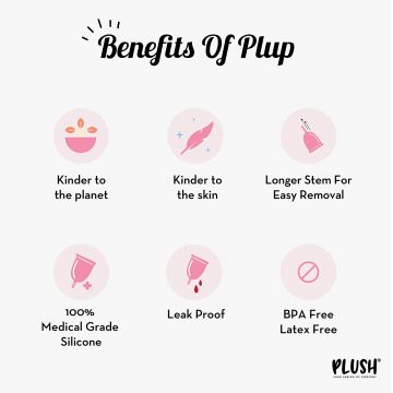 Plush: 100% Reusable Menstrual Cup for Women with Cotton Pouch - Small