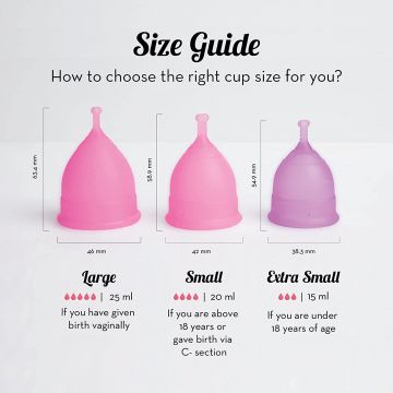 Plush: 100% Reusable Menstrual Cup for Women with Cotton Pouch - Small