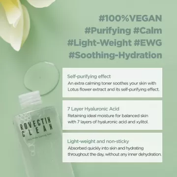 Rovectin: Clean Lotus Water Calming Toner - 200ml