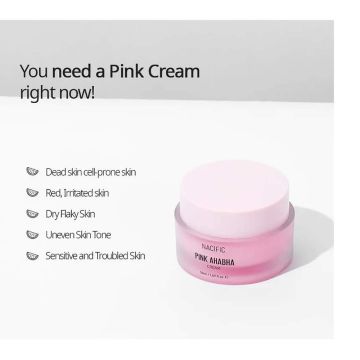 Nacific: Pink AHA/BHA Cream - 50ml