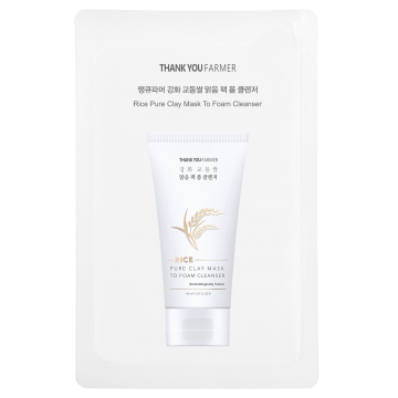 Thank You Farmer: Rice Pure Clay Mask to Foam Cleanser - 150ml