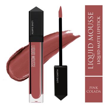 Love Earth: Liquid Mousse Lipstick - Pink Colada Matte Finish - 6ml