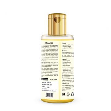TNW - The Natural Wash: Virgin Almond Oil - Cold Pressed Oil For Skin & Hair (100% Pure & Natural)- 100ml