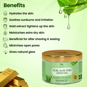 TNW - The Natural Wash: Pure Aloe Vera Gold Gel (Soothing & Hydrating Gel) - 100gm