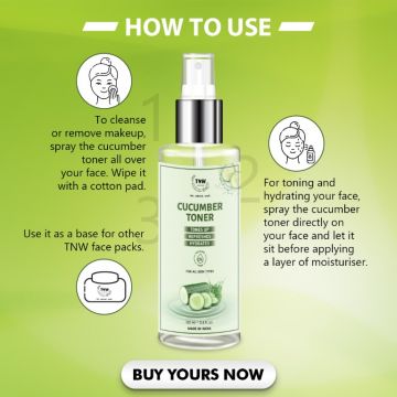 TNW - The Natural Wash: Cucumber Toner (Toner & Makeup Remover) - 100ml