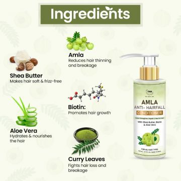 TNW - The Natural Wash: Amla Anti-Hairfall Conditioner (Helps Strengthen, Repair & Nourish Hair) - 200ml