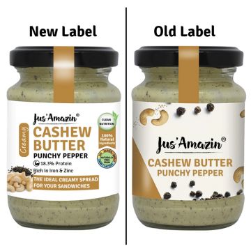 Jus Amazin: Creamy Cashew Butter - Punchy Pepper - 125 gm