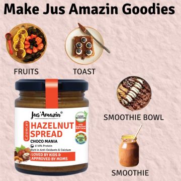 Jus Amazin: Crunchy Hazelnut Spread - Choco Mania - 200 gm