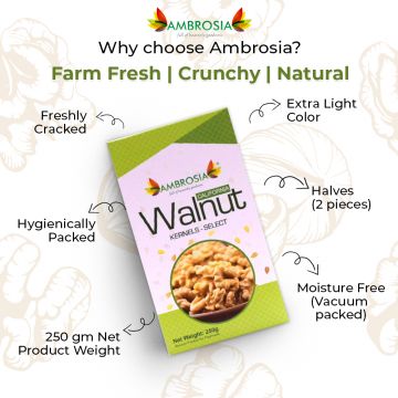 Ambrosia: Special Offer -Premium California Walnuts Selected - 250 g