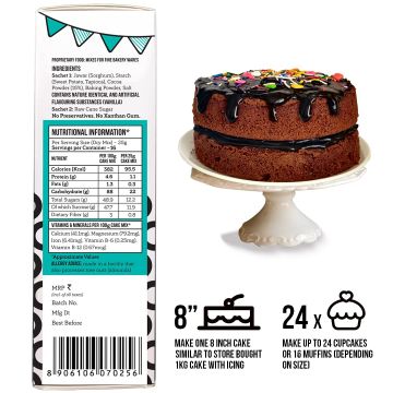 Serapheena: Cocoa Heaven (200gm) & Vanilla Pound (185gm) Jowar and Sweet Potato Flour Cake Mix - Pack of 2