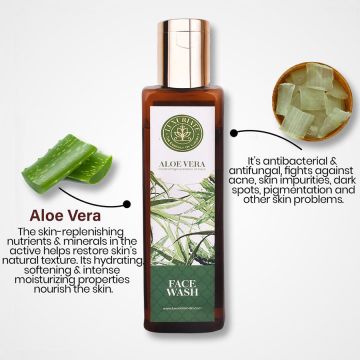 Luxuriate: Natural herbal Aloe Vera Face Wash Gel Cleanser for Men and Women - 100 ml