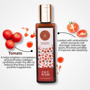 Luxuriate: Natural Nourishment Tomato Face Wash Cleanser Men and Women - 100ml