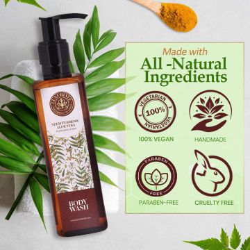 Luxuriate: Neem Turmeric Aloe Vera Body Wash for Purification of Skin for Men and Women-200 ml