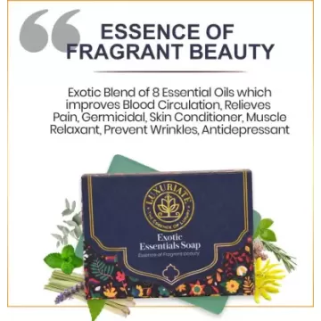 Luxuriate: Exotic Essentials Esscense of Fragrant Beauty Soap Bar for Men and Women- 125 ml
