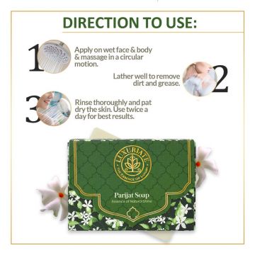 Luxuriate: Parijat Essence of Natural Shine Soap Bar for Men and Women- 125gm