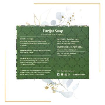 Luxuriate: Parijat Essence of Natural Shine Soap Bar for Men and Women- 125gm