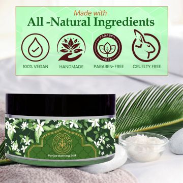 Luxuriate: 100% Natural and Mineral Rich Parijat Bath and Foot Spa Bathing Salt - 150gm