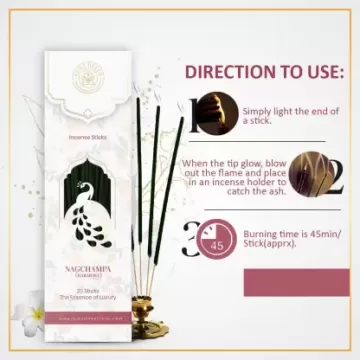 Luxuriate: Naag Champa Incense Agarbatti Sticks - Contains 20 Incense Sticks