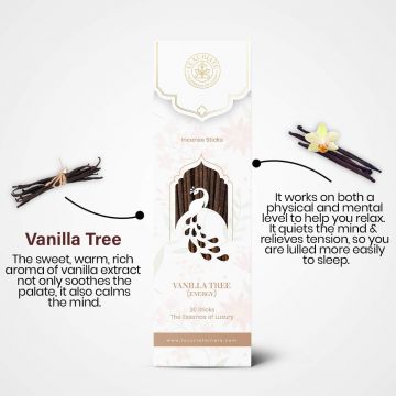 Luxuriate: Vanilla Fragrance Natural and Non-Toxic Incense Sticks - Contains 20 Incense Sticks
