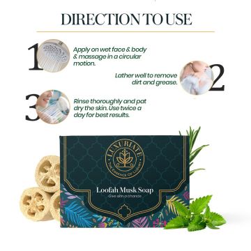 Luxuriate: Loofa Mask Soap for Unisex - 125gm