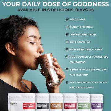 Cocosutra: Hazelnut Sugar-Free Drinking Chocolate Mix - 200gm