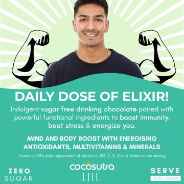 Cocosutra: DEFEND Sugar-Free Drinking Chocolate Mix - 200gm