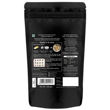 Cocosutra: Espresso Chocolate Chunk Cookie Dough Mix - 220gm