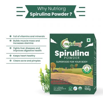 Nutriorg: Spirulina Powder - 100 gm