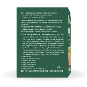 Nutriorg: Spirulina Powder - 100 gm