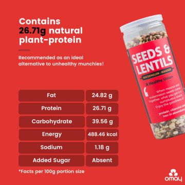 Omay Foods: Seeds and Lentils - Pack of 4 (160gm each)