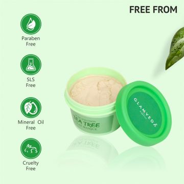 Glamveda: Tea tree Anti Acne Mud Pack - 80gm