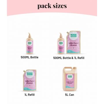 Born Good: Plant Based Liquid Toilet Bowl Cleaner  Refill - 1 Ltr