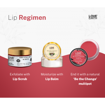 Love Earth: Lip Tint & Cheek Tint Multipot Combo (Rose Pink & Caramel Brown) with Richness of Jojoba Oil and Vitamin E for Lips, Eyelids and Cheeks