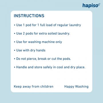 Hapiso: Morning Dew Fragrance Laundry Pods - Combo (Pack of 30 Pods)