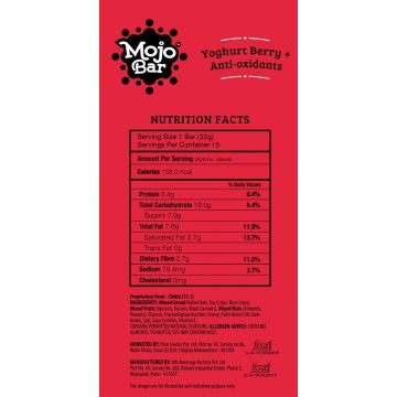 MOJO BAR: Yoghurt Berry + Antioxidants - Pack of 15