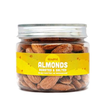 Gladful: Roasted Salted Almonds - Pack of 2 (140gm each)