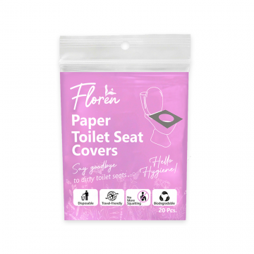 Floren: Disposable Toilet Seat Covers - Pee Essential - 20 Sheets - Pack of 1
