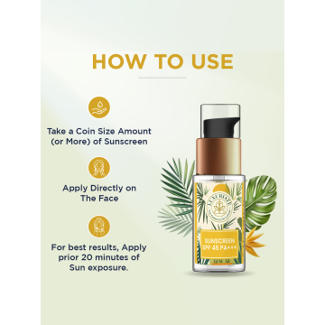 Luxuriate: Vitamin C Sunscreen SPF 45 PA+++ For Unisex - 30ml