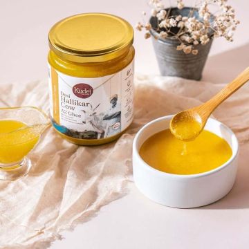 KUDEJ: Desi Hallikar Cow A2 Ghee - Pack of 2 (500ml each)