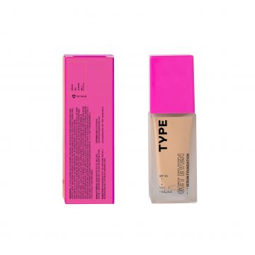 Type Beauty: Get Even, Serum Foundation, For Dark Spots & Dullness Spf 50, Pa++++ - Frappe - 30Ml