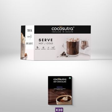 Cocosutra: Lite Sugar Free Drinking Chocolate Single Serves - Mocha - 20 Pack