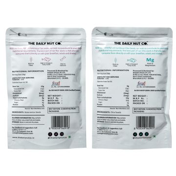 The Daily Nut Co.: Premium Flax And Chia Seeds Combo - Pack of 2 - 250gm each