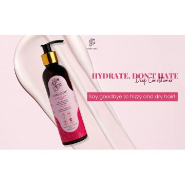 Curl Cure: Hydrate Don't Hate Intensive Hydration Conditioner/ Hair Mask with Avocado and Aloe Vera - 200ml