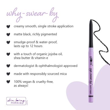 Plum: Plum Eye-Swear-By Kohl Kajal - Deep Black | Creamy Smooth | Smudge-Proof | Water-Proof (Deep Black, 0.35 g)