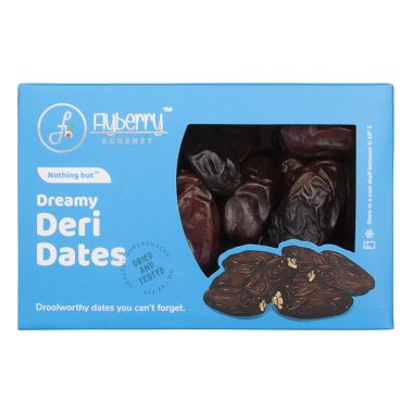 Flyberry Gourmet: Special Offer -Deri Dates (Khajoor/Khajur), 400g (Pack of 2, 200g Each) | 100% Natural | Rich in Calcium, Iron and Potassium | Instant Energy