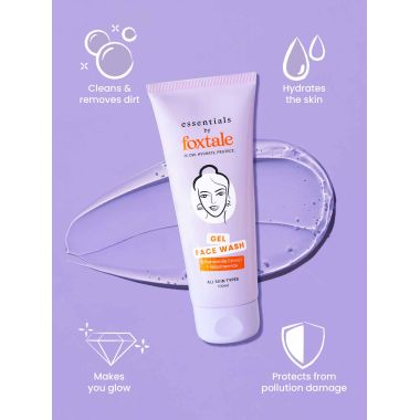 Foxtale: Essentials Gel Face Wash for Daily Use, Men and Women - 100ml