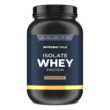 NUTRABAY: Nutrabay Gold 100% Whey Protein Isolate with Digestive Enzymes - 1Kg