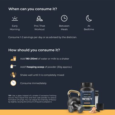 NUTRABAY: Nutrabay Gold 100% Whey Protein Isolate with Digestive Enzymes - 1Kg
